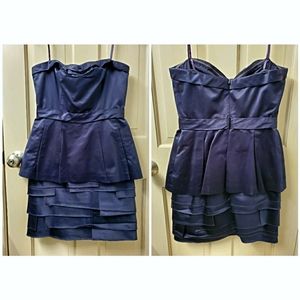 BCBG Navy strapless dress size 8